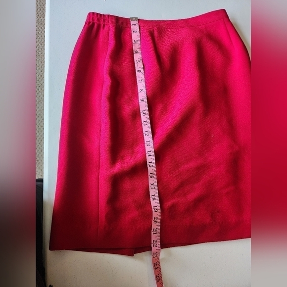 Vintage Kasper & Company ASL Red women's Skirt Size 10. - Picture 4 of 7